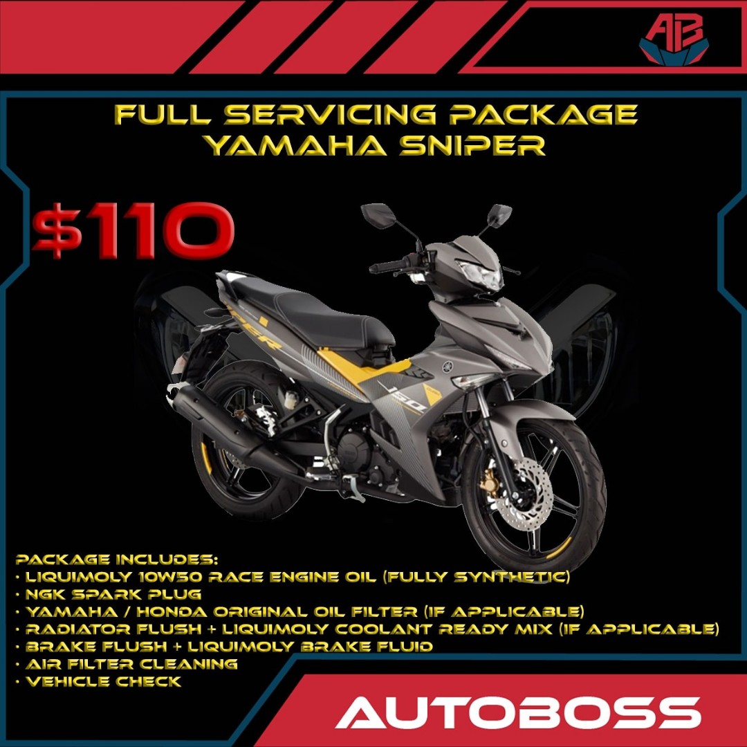 Yamaha Sniper Full Service Package Motorcycles Motorcycle Accessories On Carousell