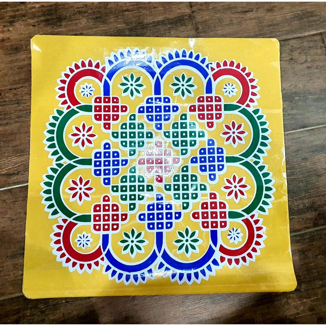 Adhesive Rangoli Kolam Square Diwali Deepavali Wedding Baby Shower Party Decor Furniture Home Decor Others On Carousell Choose from hundreds of designs. carousell