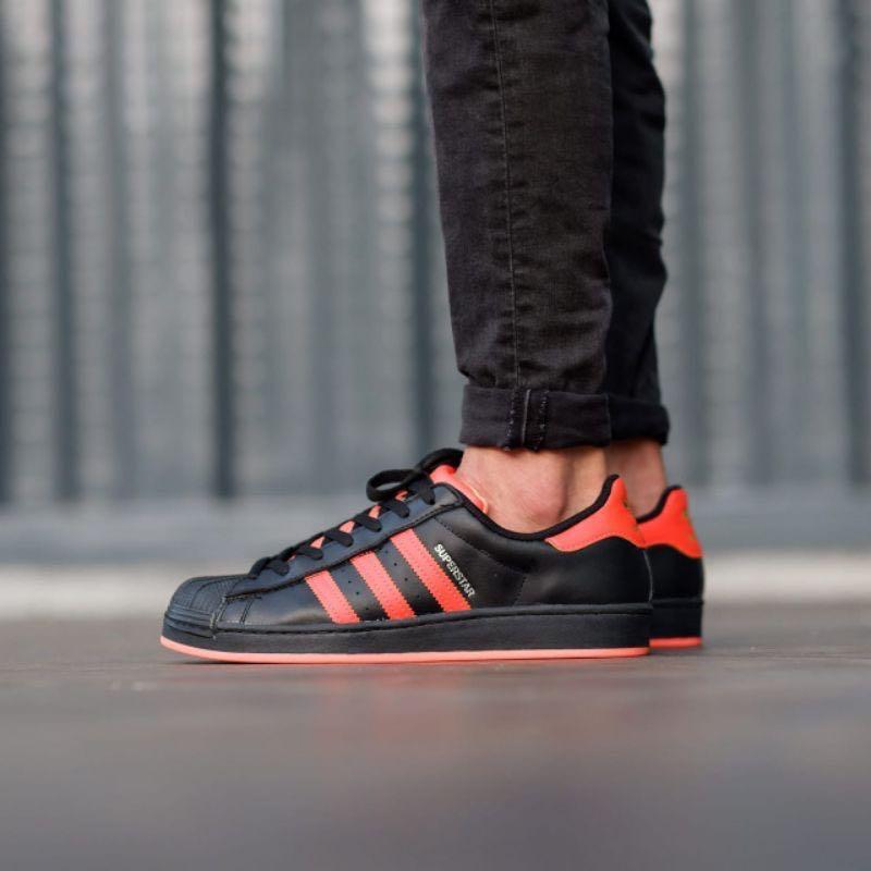 Adidas Superstar Laceless From The Court To The Street Black Orange Bnwb Casual Shoes