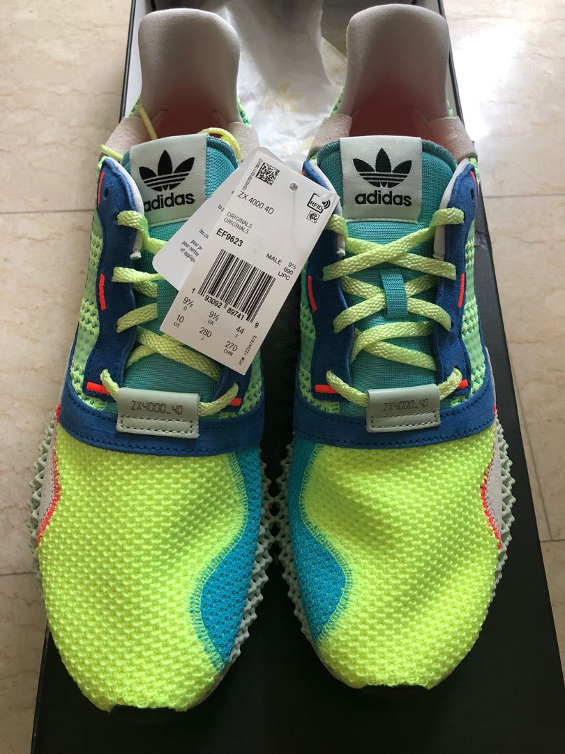 Adidas ZX 4000 4D Easy Mint Men s Fashion Footwear Sneakers on