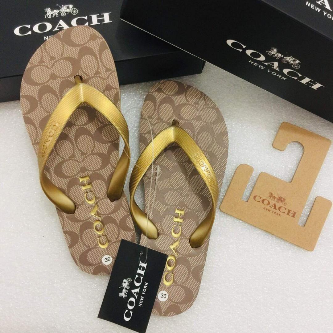 AUTHENTIC COACH SLIPPERS, Women's Fashion, Footwear, Flats & Sandals on  Carousell