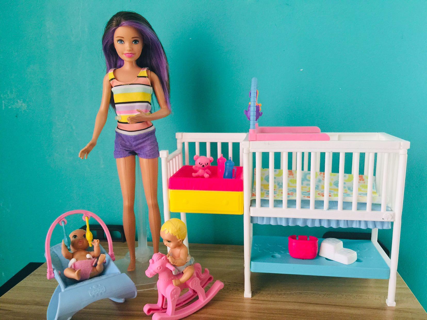 barbie skipper nursery playset