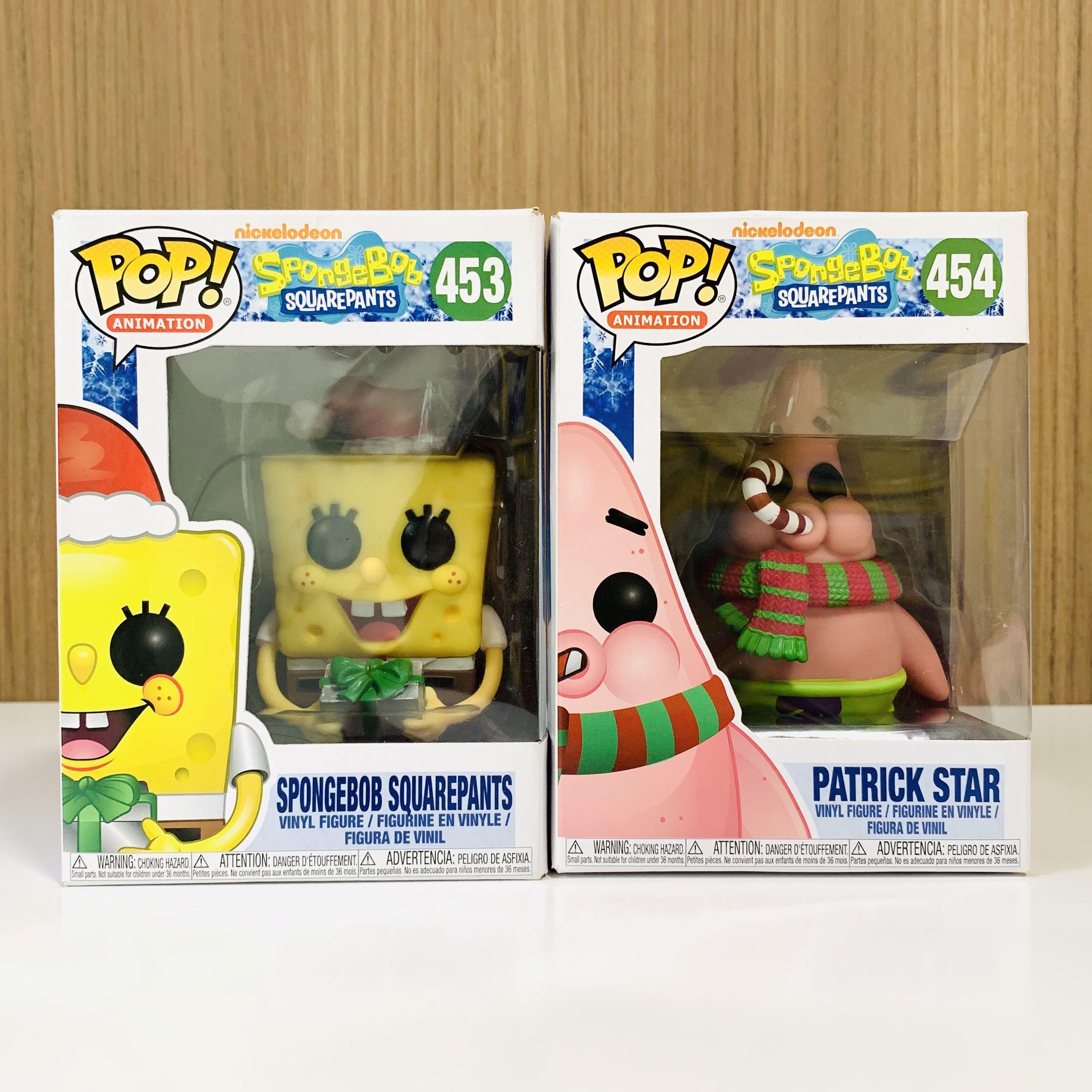 BNIB Set of 2 Spongebob Squarepants #453 and Patrick Star #454 Funko Pop  Christmas Holiday Edition Collection, Hobbies & Toys, Toys & Games on  Carousell
