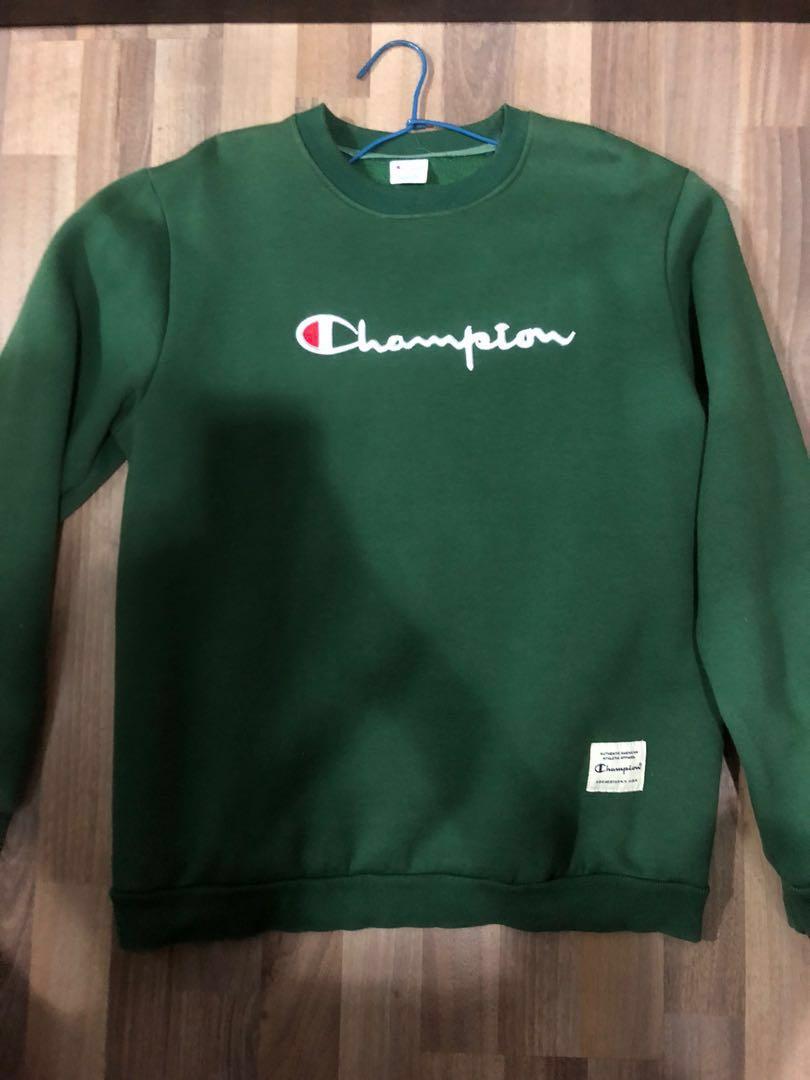 Army green champion best sale sweatshirt