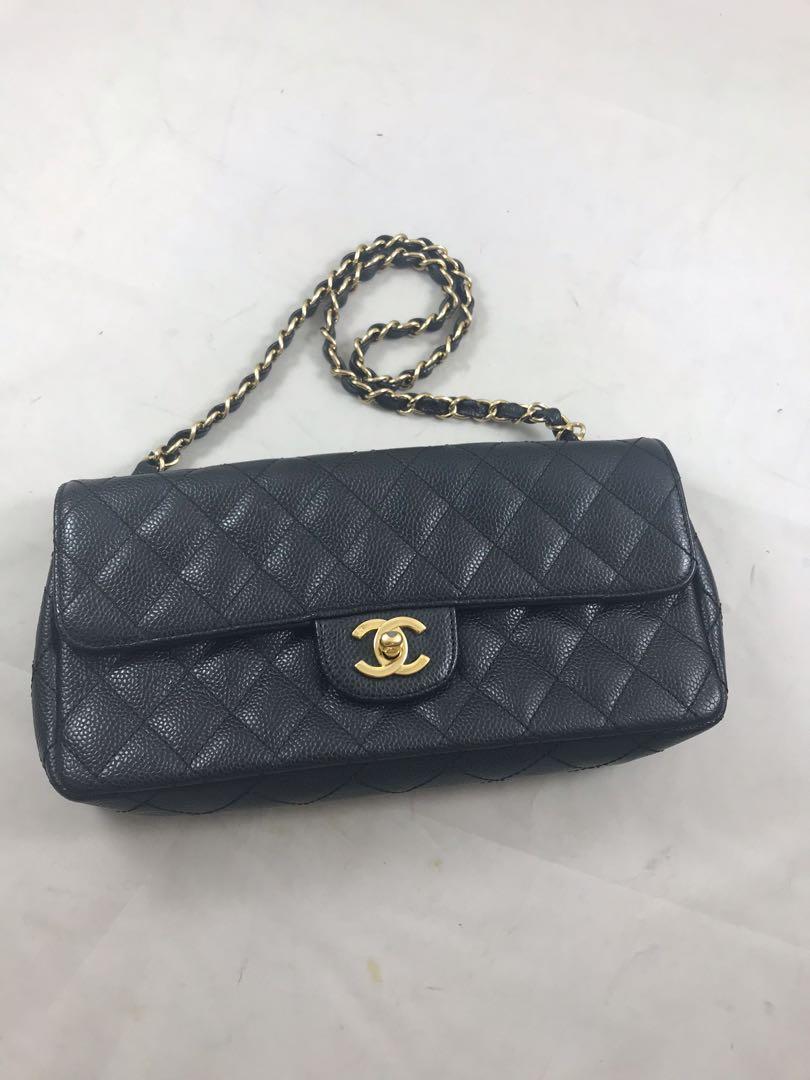 Chanel east sales west flap caviar