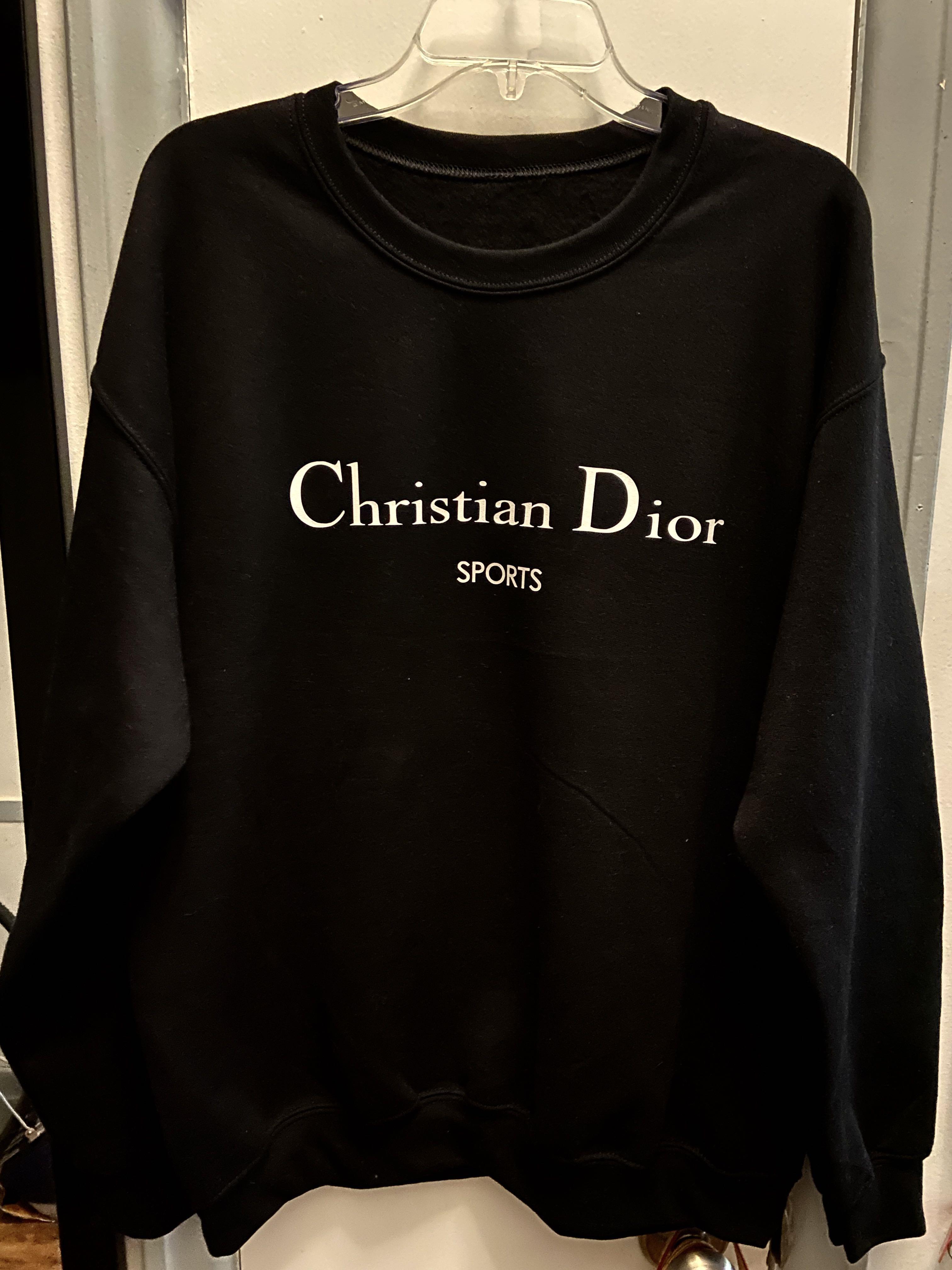 Christian Dior Sports” black crewneck, Women's Fashion, Clothes on