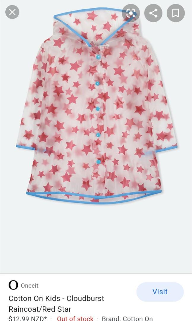 Cotton On Kids Raincoat Size 5 6 Babies Kids Babies Kids Fashion on Carousell