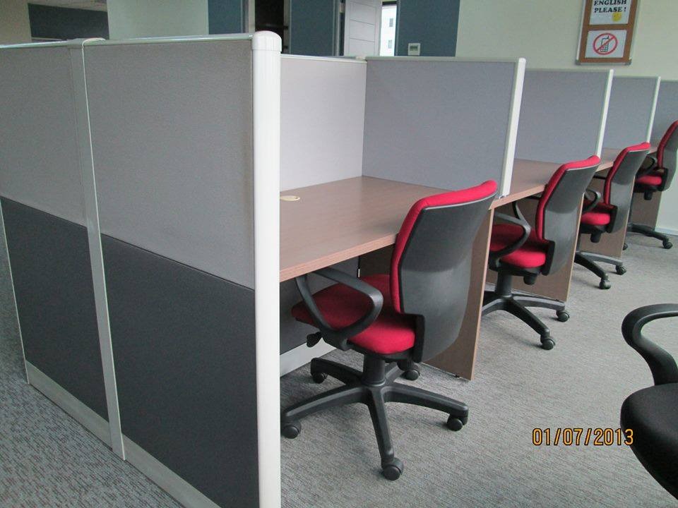 cubicle type workstation office partitioin chairs laminated top table ...