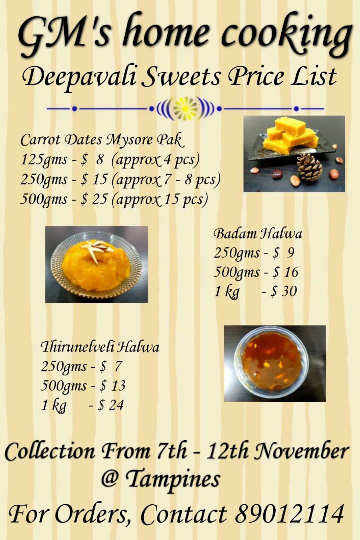 Deepavali Sweets 2020 Ladoo Halwa Food Drinks Local F Bs Indian On Carousell Prces for year 2021 are already published! carousell
