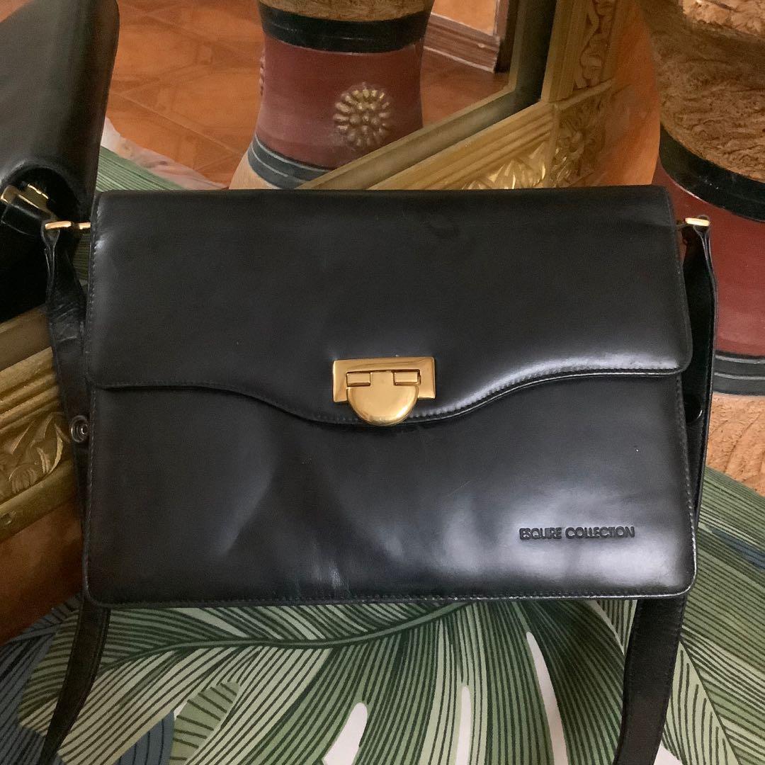 Esquire Collection Vintage Leather Sling Bag, Women's Fashion, Bags