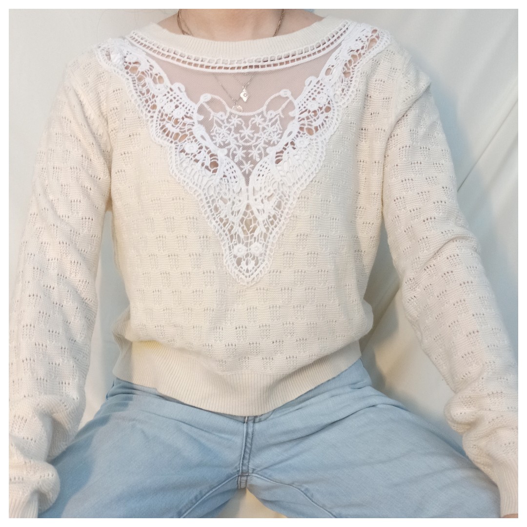 forever 21 cream sweater