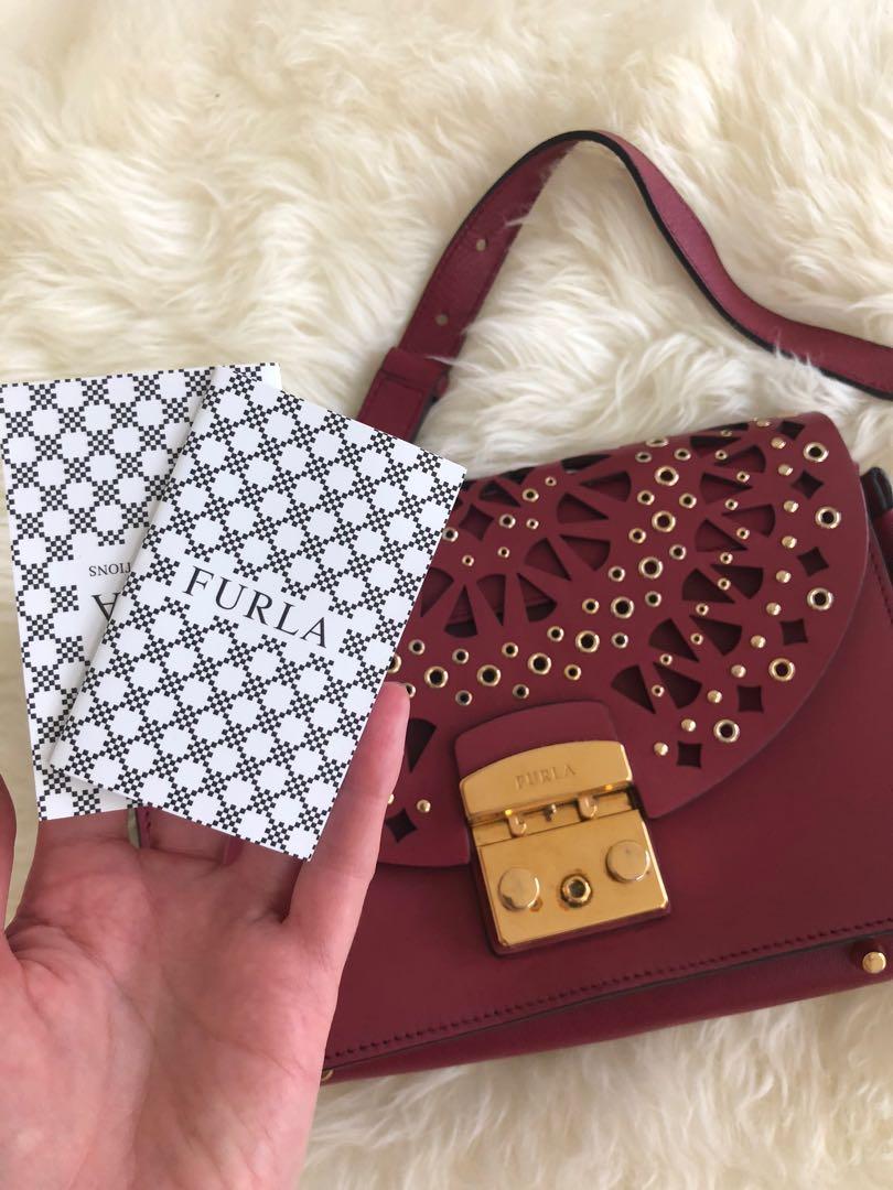 Furla maroon bag top