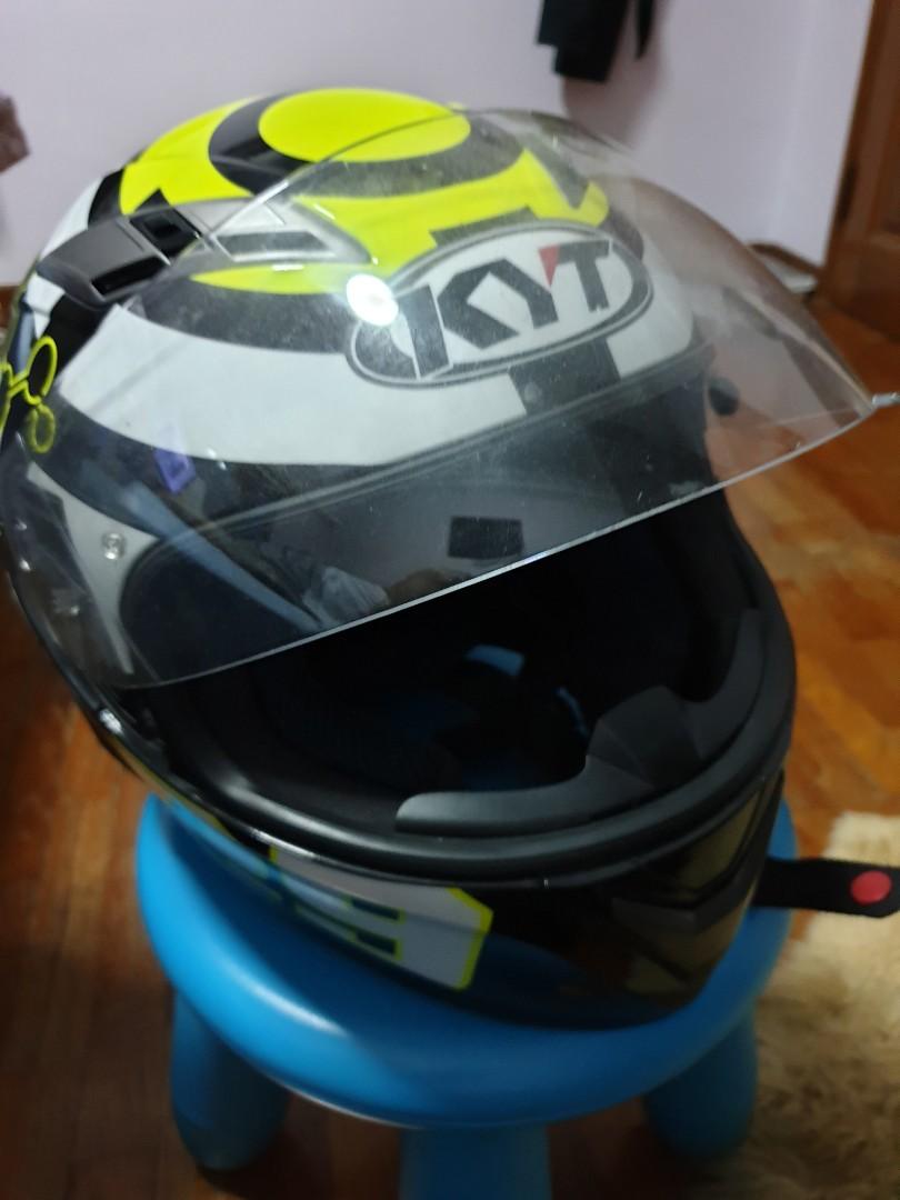 HELM KYT VENDETTA 2 IANNONE 29 THE MANIAC JOE WHITE DOUBLE VISOR
