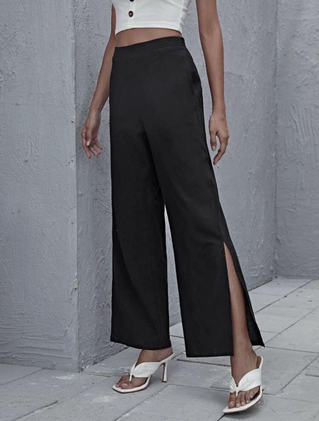 High slit pants