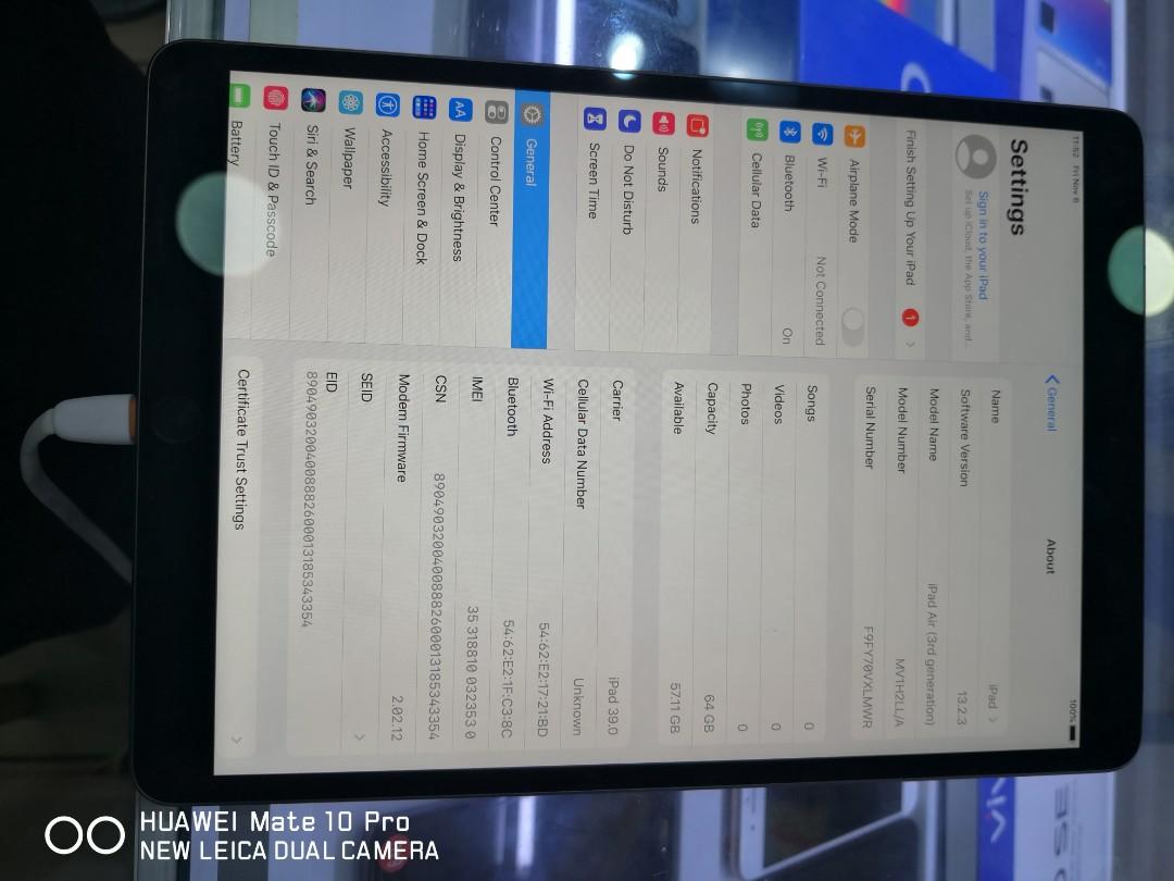 Ipad Air 3 64gb Wifi And Cellular Good Condition Mobile Phones Tablets Others On Carousell