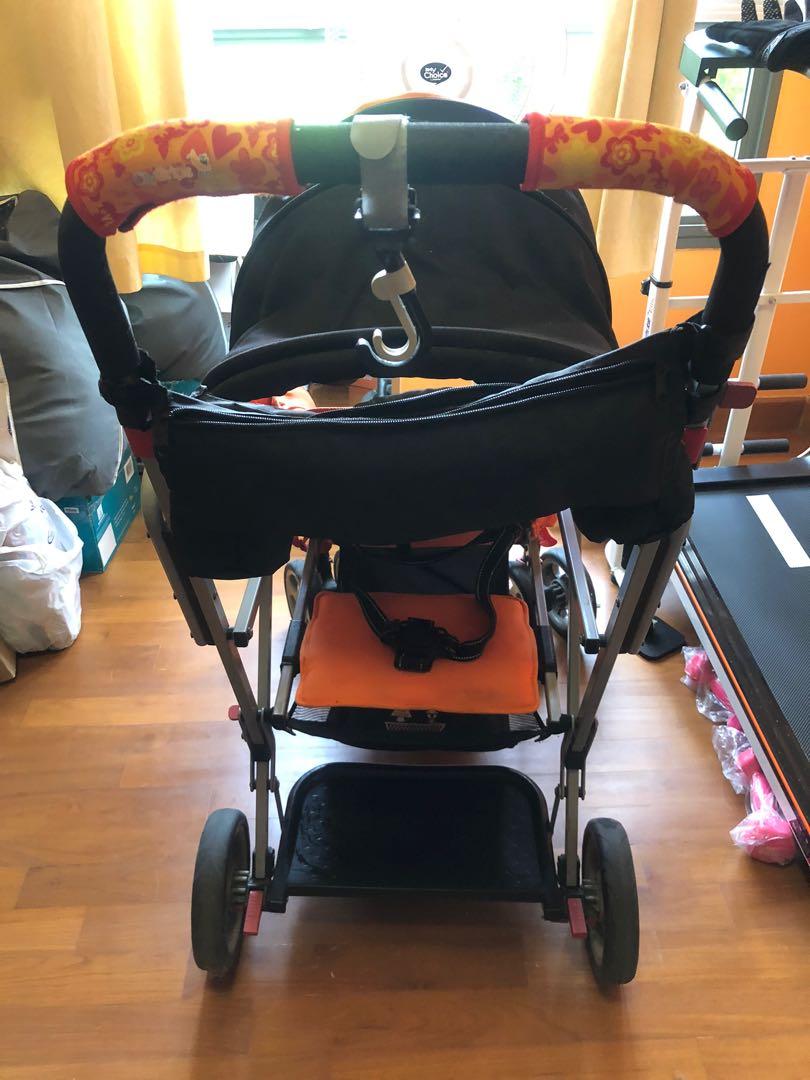 joovy double stroller orange