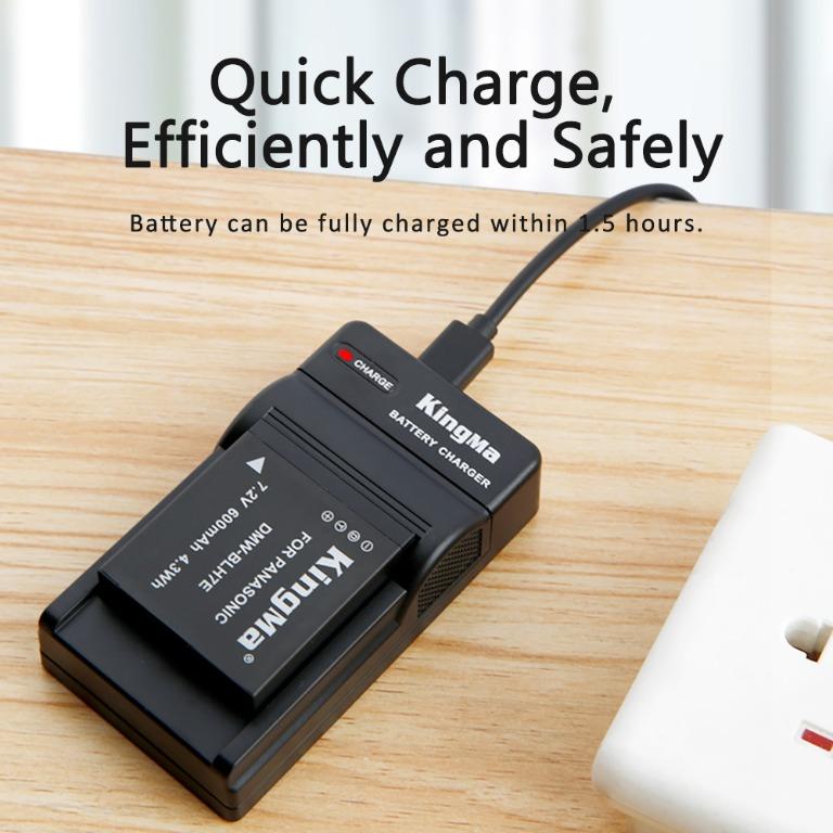 [KingMa] DMW-BLH7E / DMW-BLH7 Battery / USB Fast Charger / Battery and Charger Set for Panasonic Lumix DC-GX850, DMC-LX10, DMC-LX15 and more62863088889346114