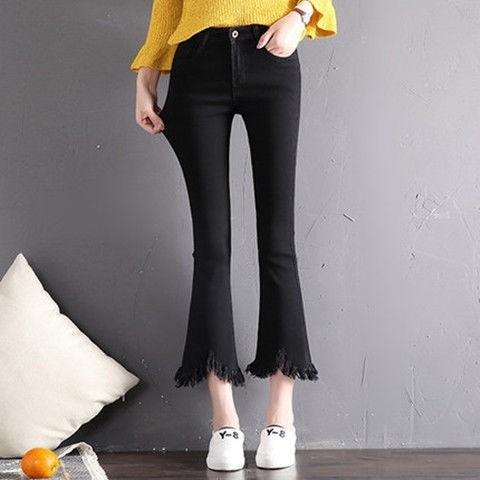 fringe waist jeans