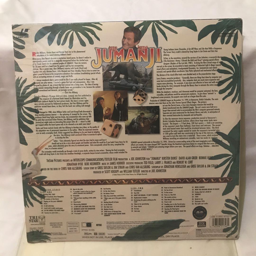 Laser Disc Jumanji Original 1 Disc, Musik & Media, CD, DVD & Lainnya