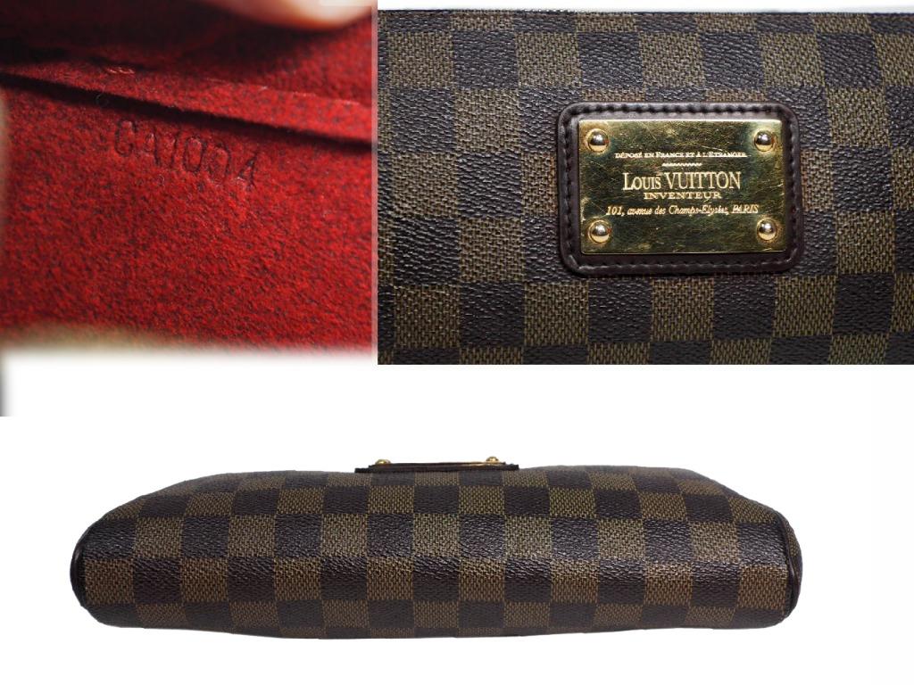 Authentic Louis Vuitton Damier Canvas Eva Clutch Handbag Article: N55213  Made in France, Accessorising - Brand Name / Designer Handbags For Carry &  Wear Sha…