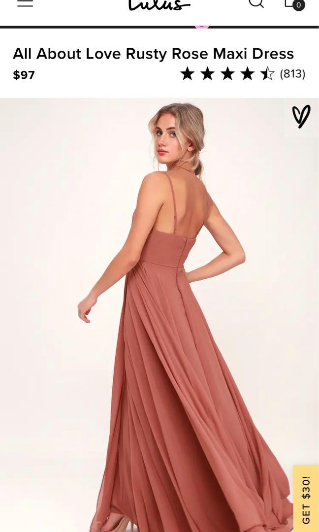 Lulus Maxi Dress in Rusty Rose Women s Fashion Dresses Sets