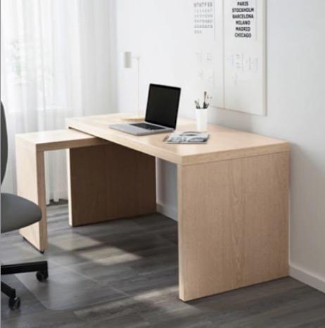 Malm oak outlet veneer desk