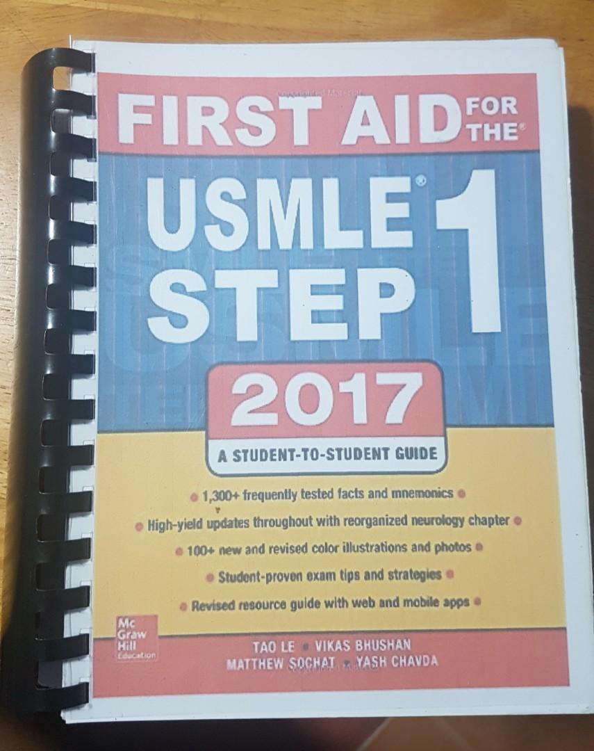 USMLE 2017 and Physician Reviewer 2013 (Category: Textbooks) located in Pasig City. Submitted by MaryandXaviersCorner (Listing ID 1047177673, Image 1). Description: First Aid for the USMLE Step 1 2017 Physician Reviewer 2013 Materials are bound reprints. Perfect for those reviewing for the Physicians' Board Exam..