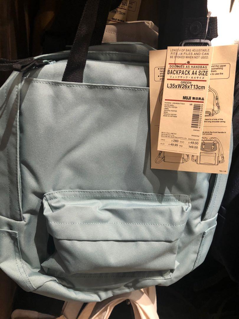 muji backpack size