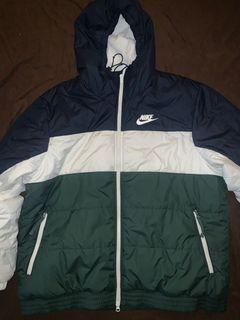 Nike Puffer Jacket XXL (Green, White, Blue)