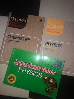 o-level topical revision notes (pure physics and pure chemistry)