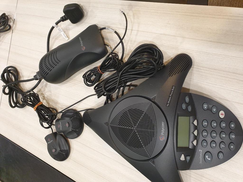 Polycom Soundstation 2 With 2 Speakers Full Set Electronics Others On Carousell