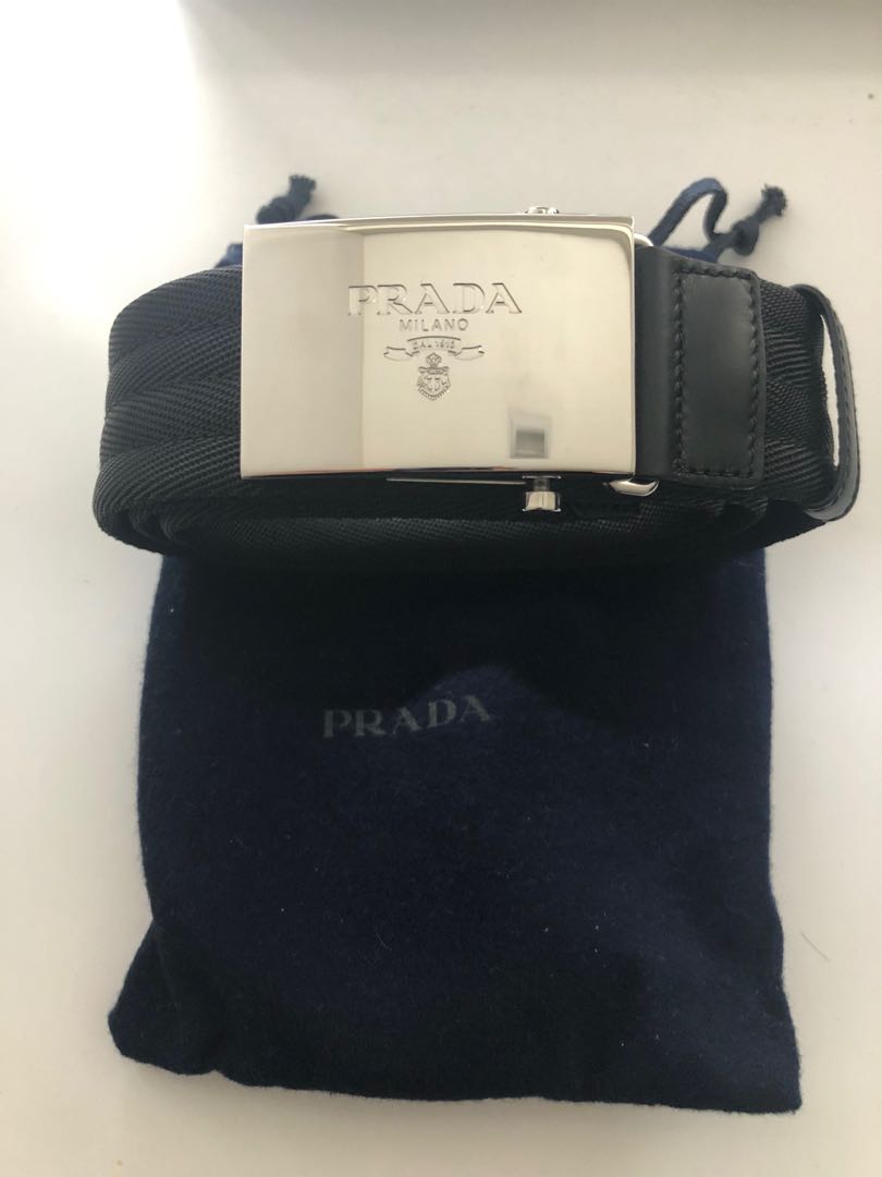 prada canvas belt
