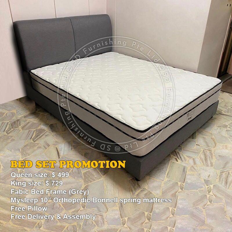 Queen Bed Frame 10 Orthopedic Spring, Queen Bed Frame Box Spring Mattress