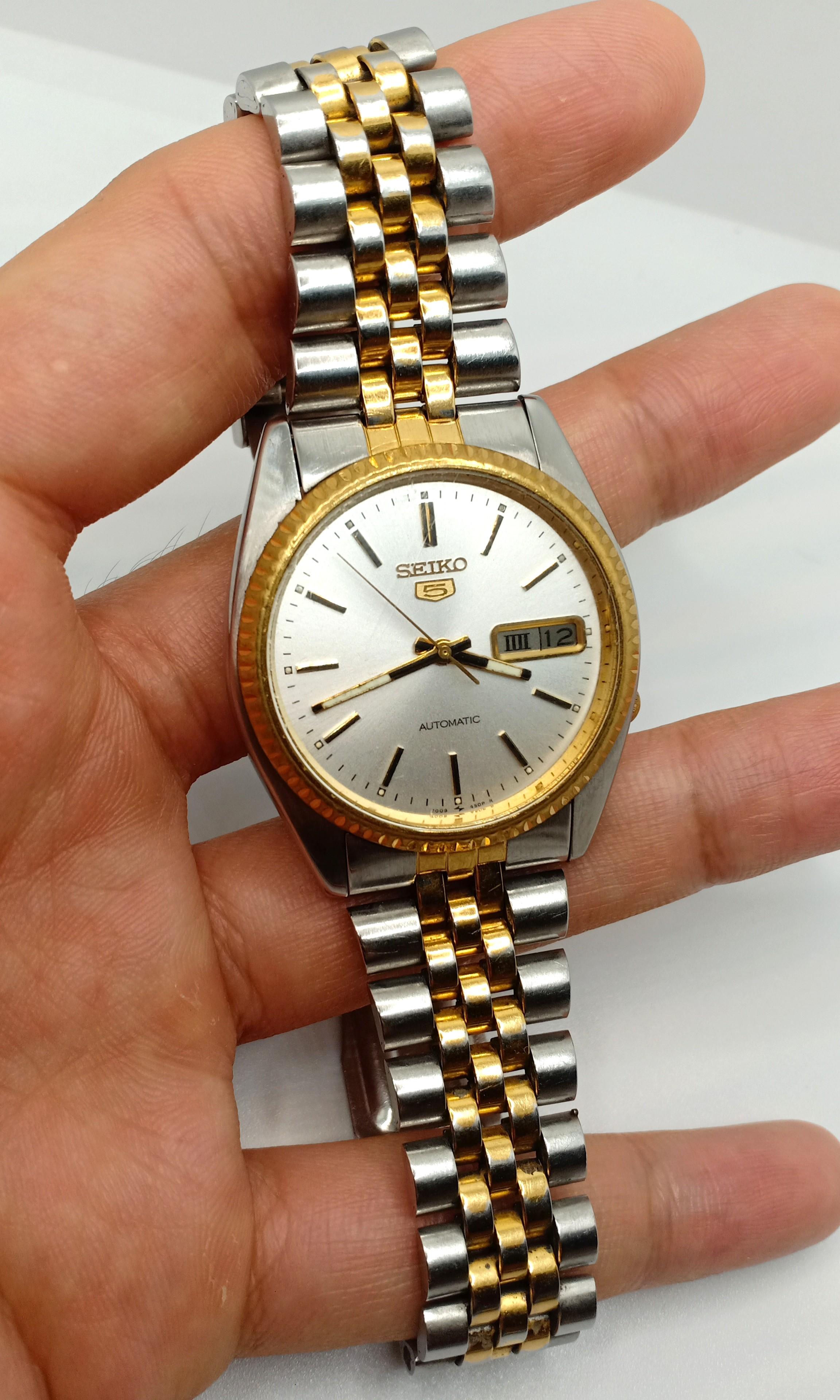 Seiko 5 Rolex Datejust SNXJ90 President Style Automatic Watch Not