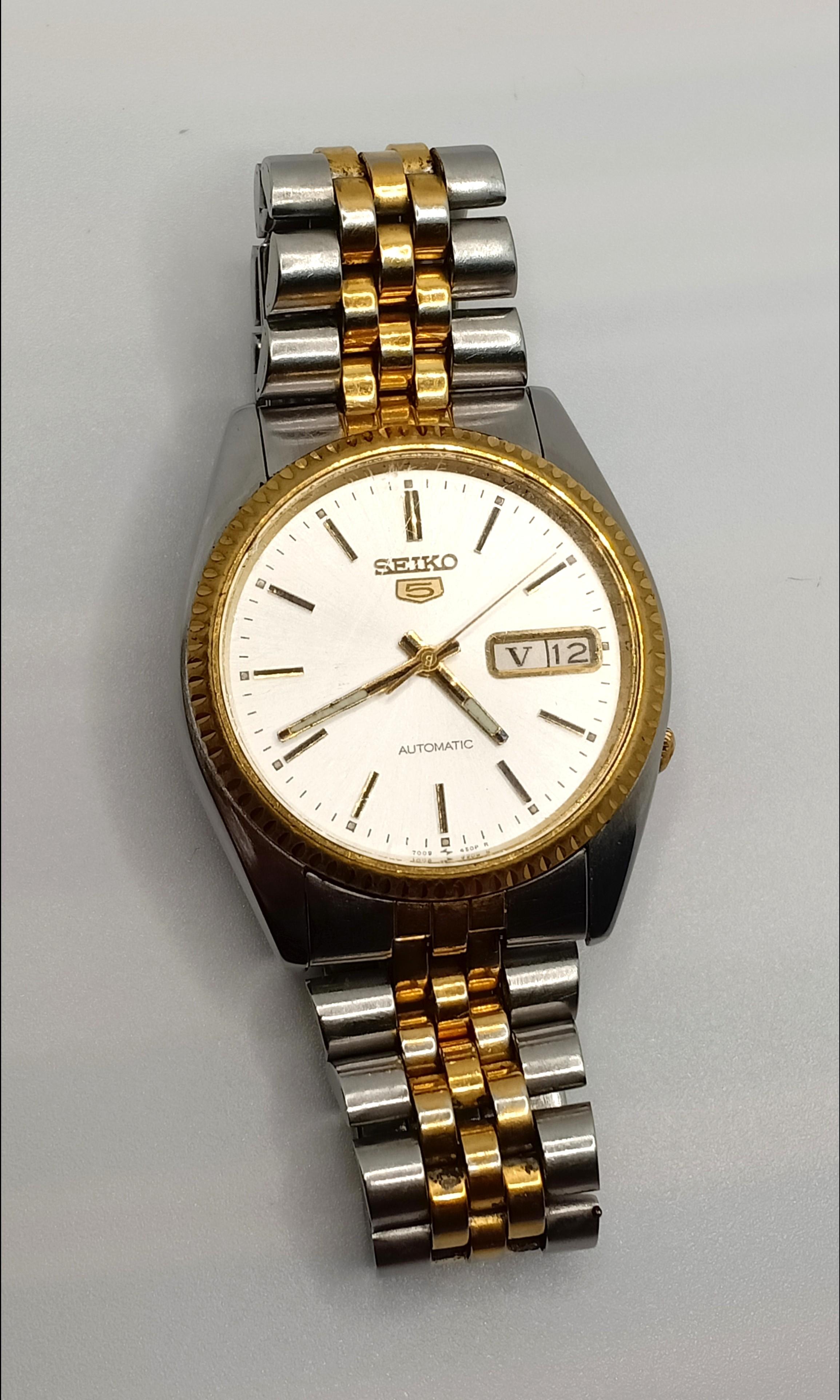Seiko 5 Rolex Datejust SNXJ90 President Style Automatic Watch Not 
