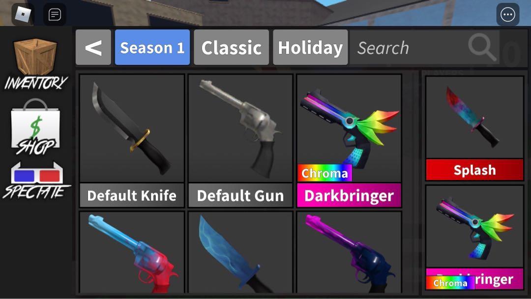 Selling Roblox Murdermystery2 Chroma Darkbringer For Video Gaming Gaming Accessories Game Gift Cards Accounts On Carousell - sell mm2 knives roblox