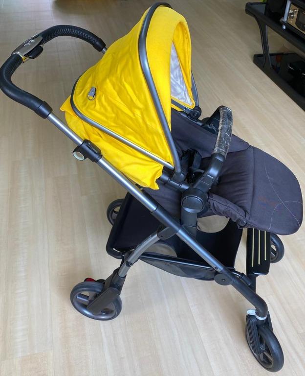 Yellow silver cross pram online