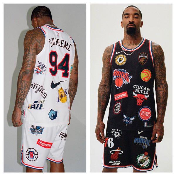 Supreme X NBA jersey black/white 