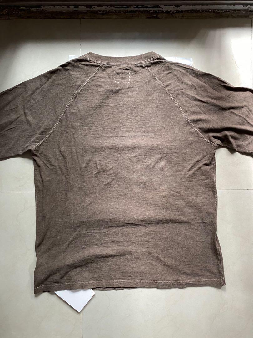 Visvim 20ss Clubhouse Tee mud dye 3/4 sleeve not Kapital wtaps, 女