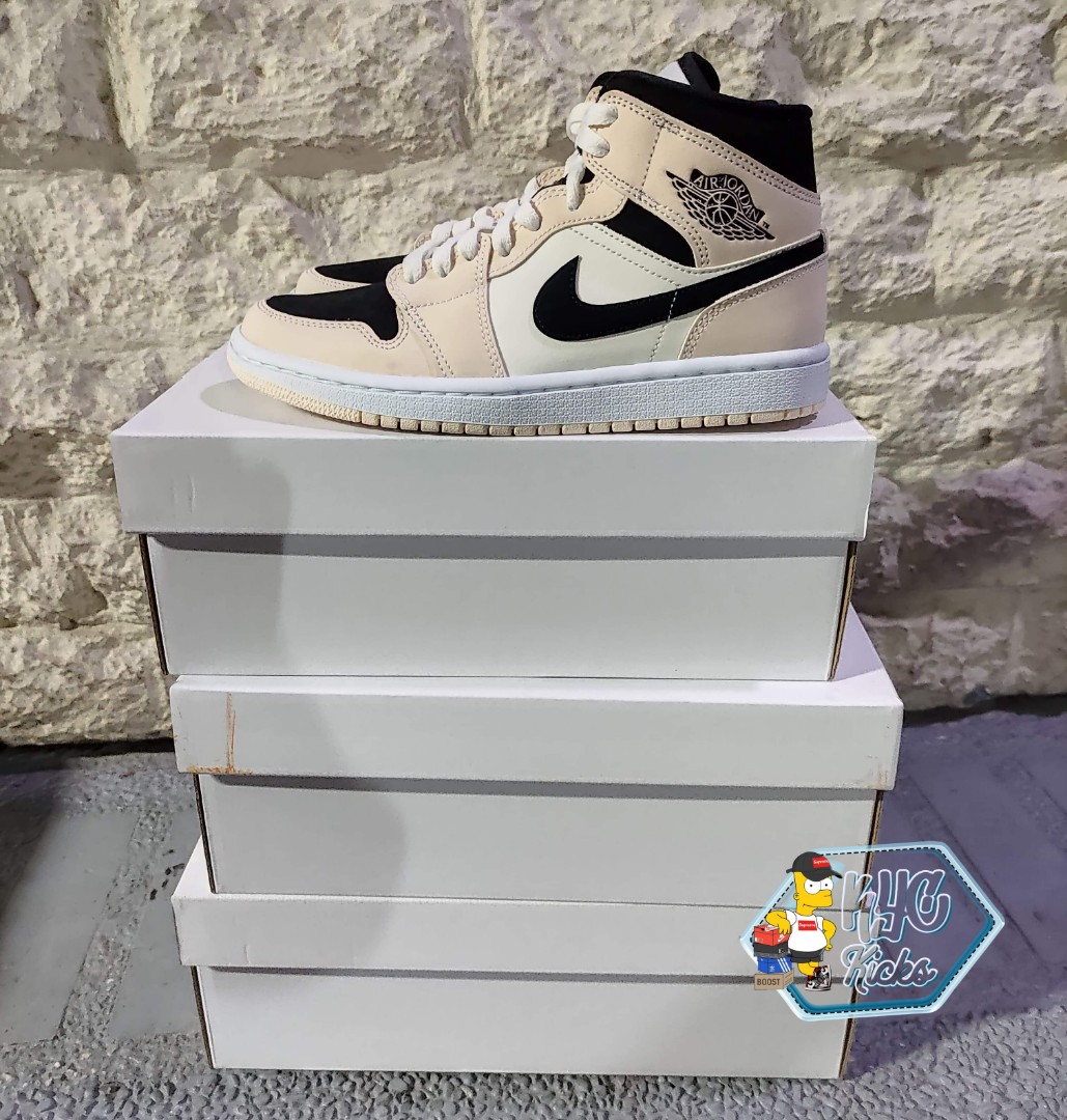 wmns air jordan 1 mid guava ice black sail
