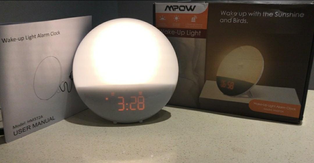 2292) Mpow Wake Up Light Alarm Clock, Night Light Clock, Sunrise Alarm