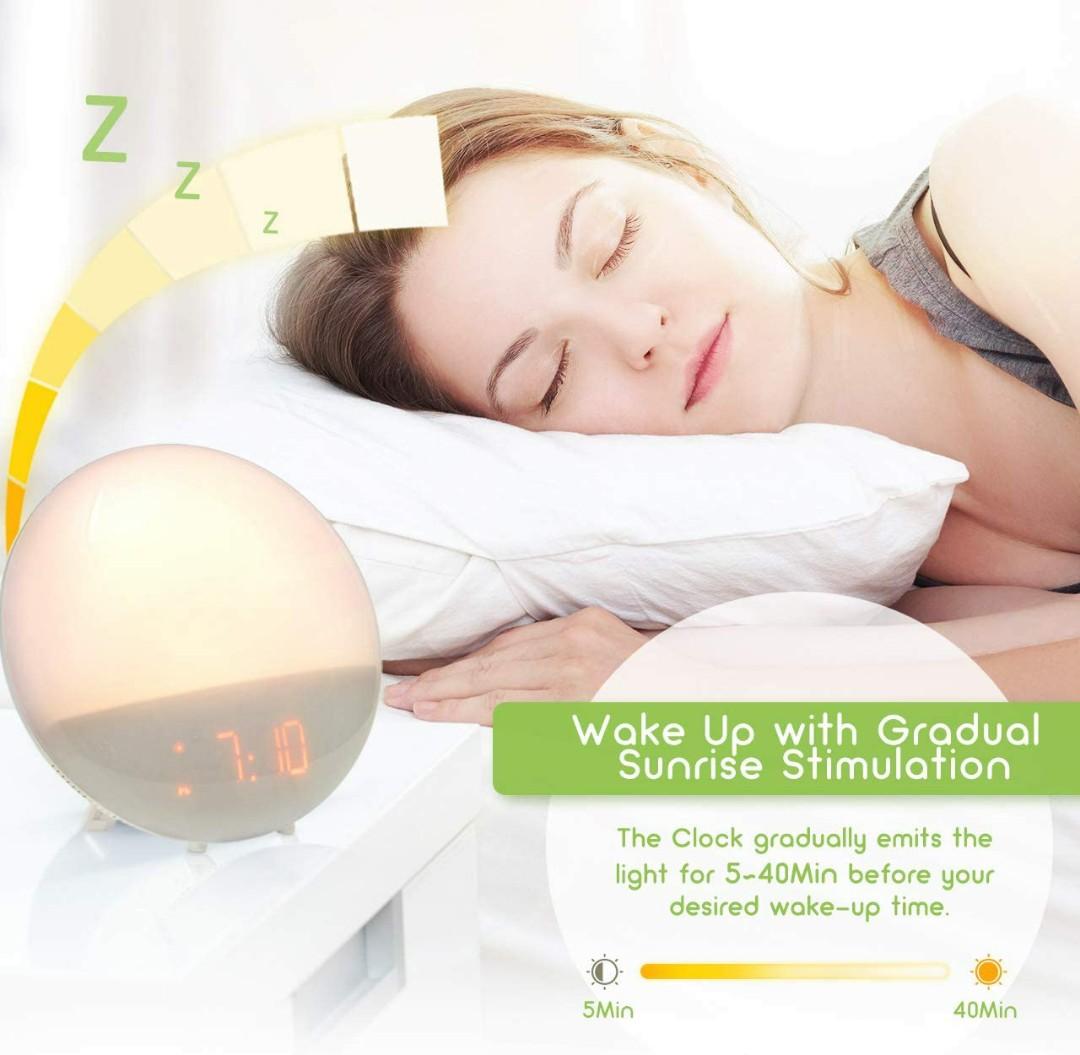 2292) Mpow Wake Up Light Alarm Clock, Night Light Clock, Sunrise Alarm