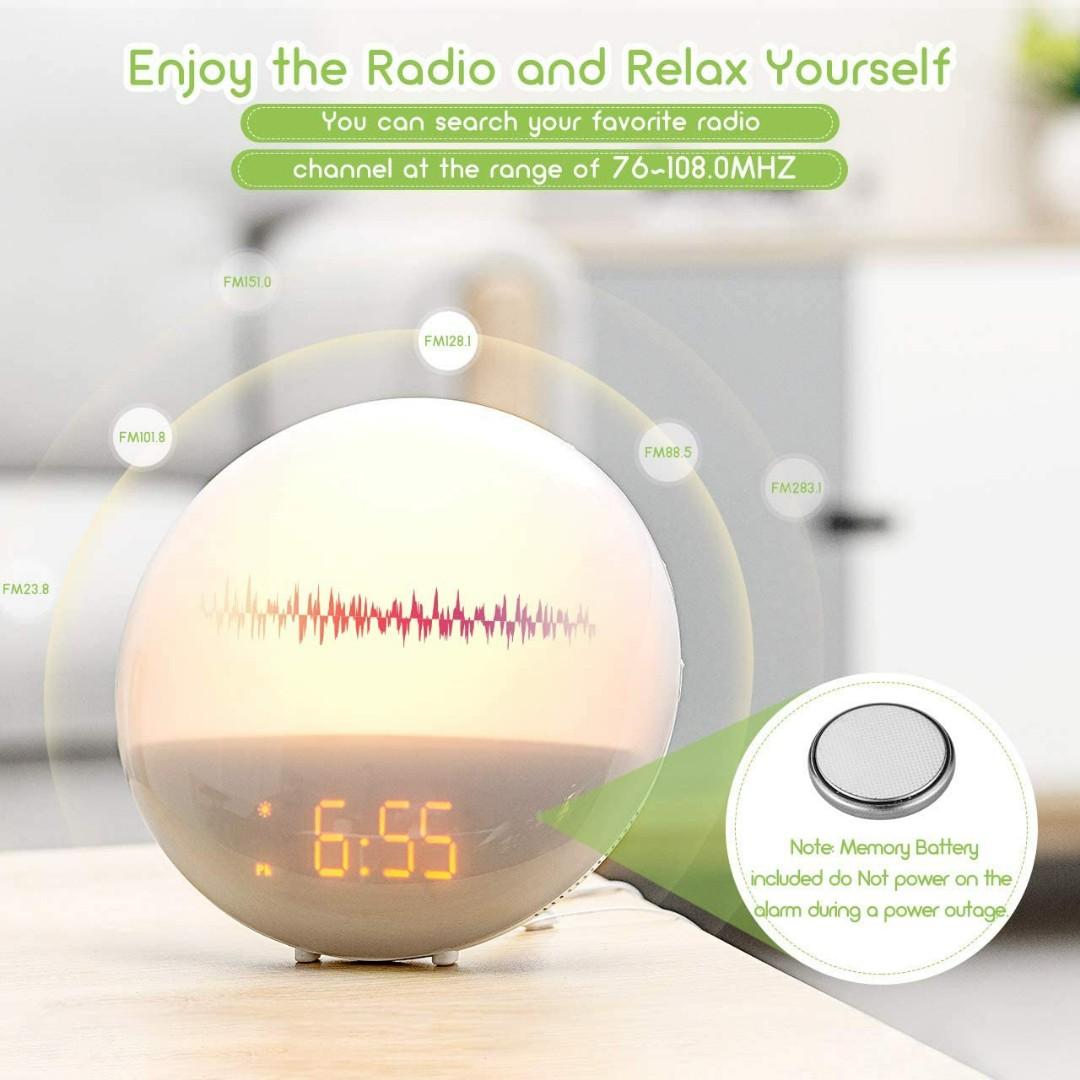 2292) Mpow Wake Up Light Alarm Clock, Night Light Clock, Sunrise Alarm