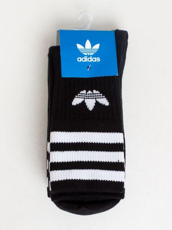 Adidas Originals Mid Cut Crew Socks 3 Pairs Unisex Black DX9092