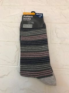 🟣4. Australia Alpha - Casual Striped Crew Socks (Size: 24 - 29 cm) 1 Pair64169101456003110