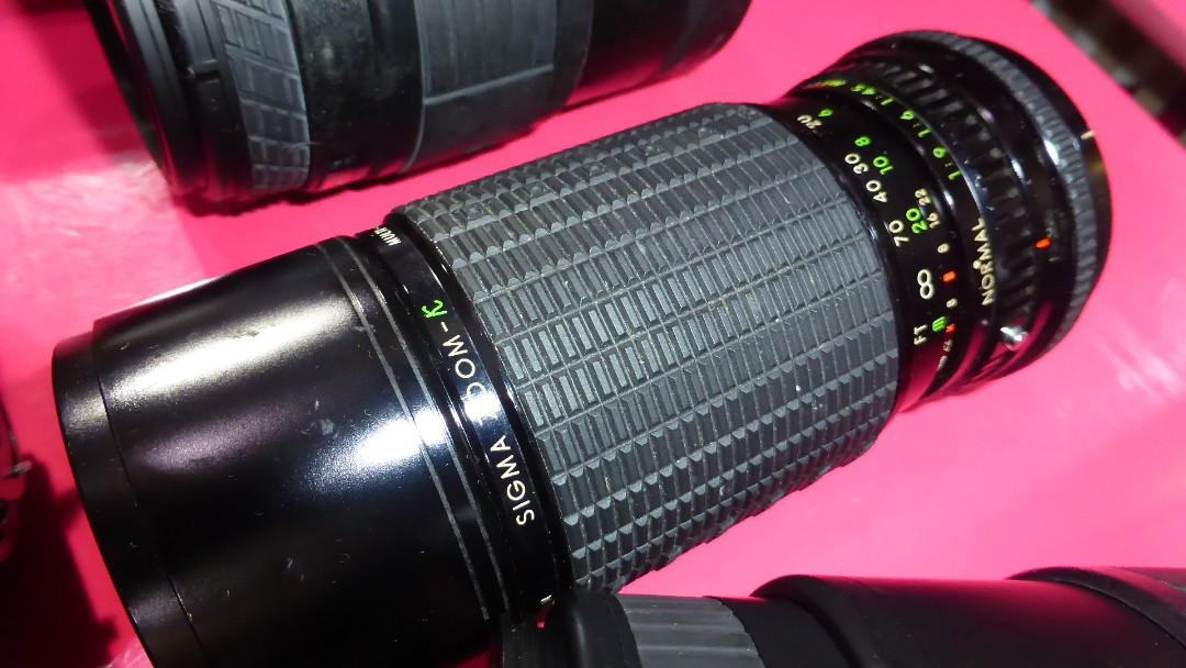Assorted Camera Lenses Japan defective (Category: Cameras) located in Paranaque City. Submitted by kutoi.ancheta (Listing ID 1047475340, Image 2). Description: ptpa! Assorted Camera Lenses Japan condition: defective, for spare parts! as is only! defects included! ₱3000 take all in detail: Sigma 70-300mm f4-5.6 DL Canon EF https://www.facebook.com/marketplace/item/390655388520884/ Sigma Zoom Macro 100-200mm f4.5 M42 https://www.facebook.com/market