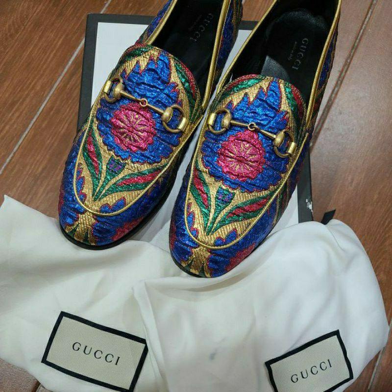 Gucci brocade loafers best sale