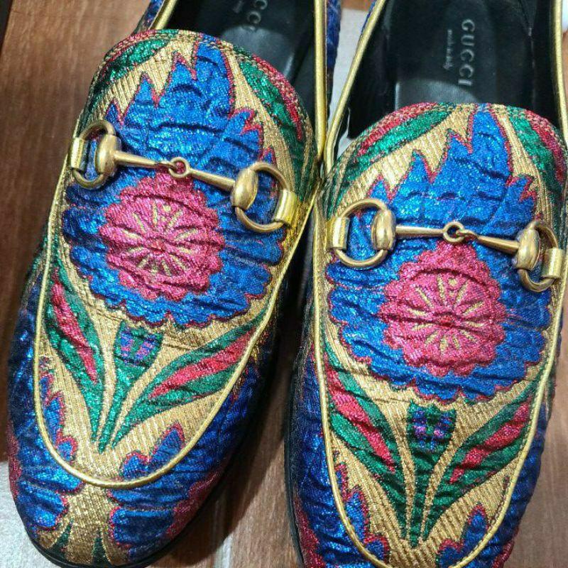 Gucci brocade loafers sale