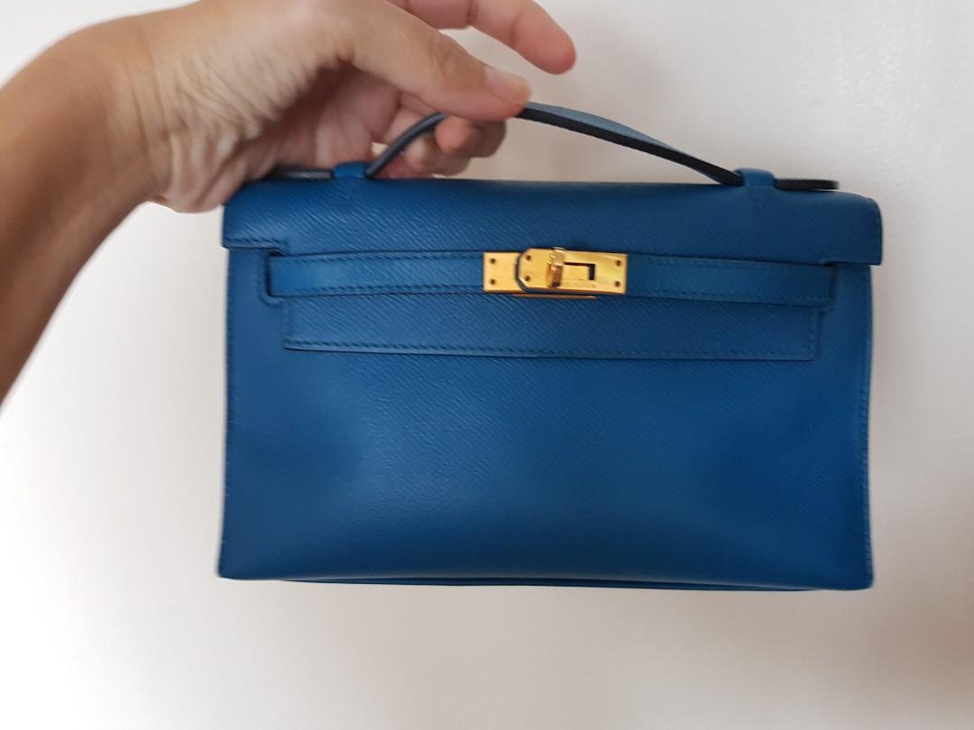 Hermes Kelly Retourne 35 Bleu Cobalt Clemence, Luxury, Bags & Wallets on  Carousell