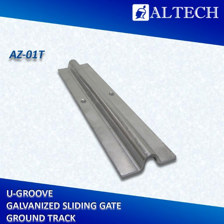 AZ01T UGROOVE GALVANIZED SLIDING GATE GROUND TRACK, Furniture & Home